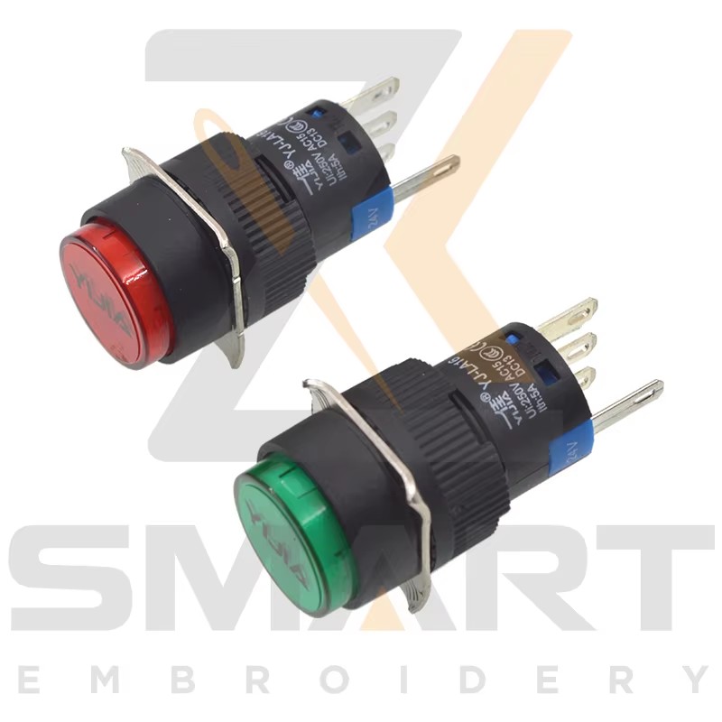 ল্যাম্প সঙ্গে বোতাম সুইচ স্বয়ংক্রিয় ফেরত চীনা মেশিন অংশ EDH06-YJ-LA16G EDH06-YJ-LA16R